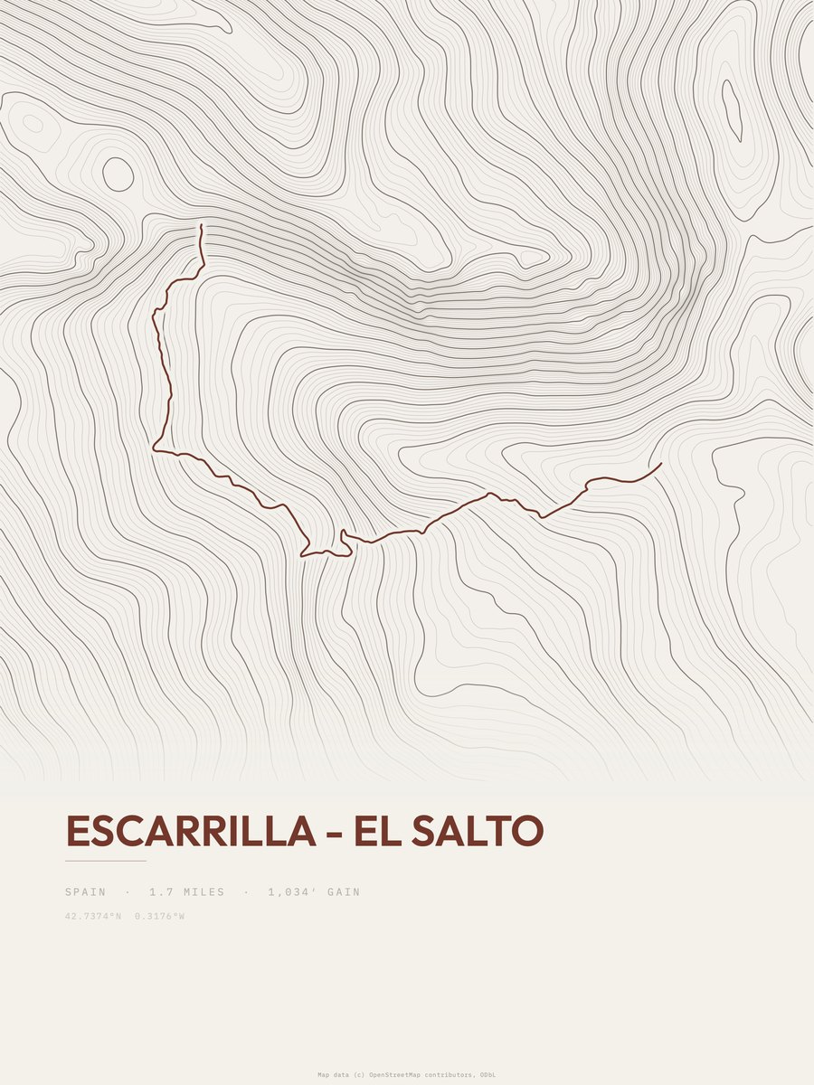 Escarrilla - El Salto Topographic print
