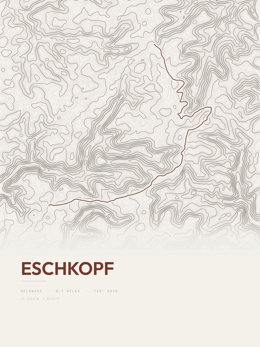 Eschkopf Topographic print