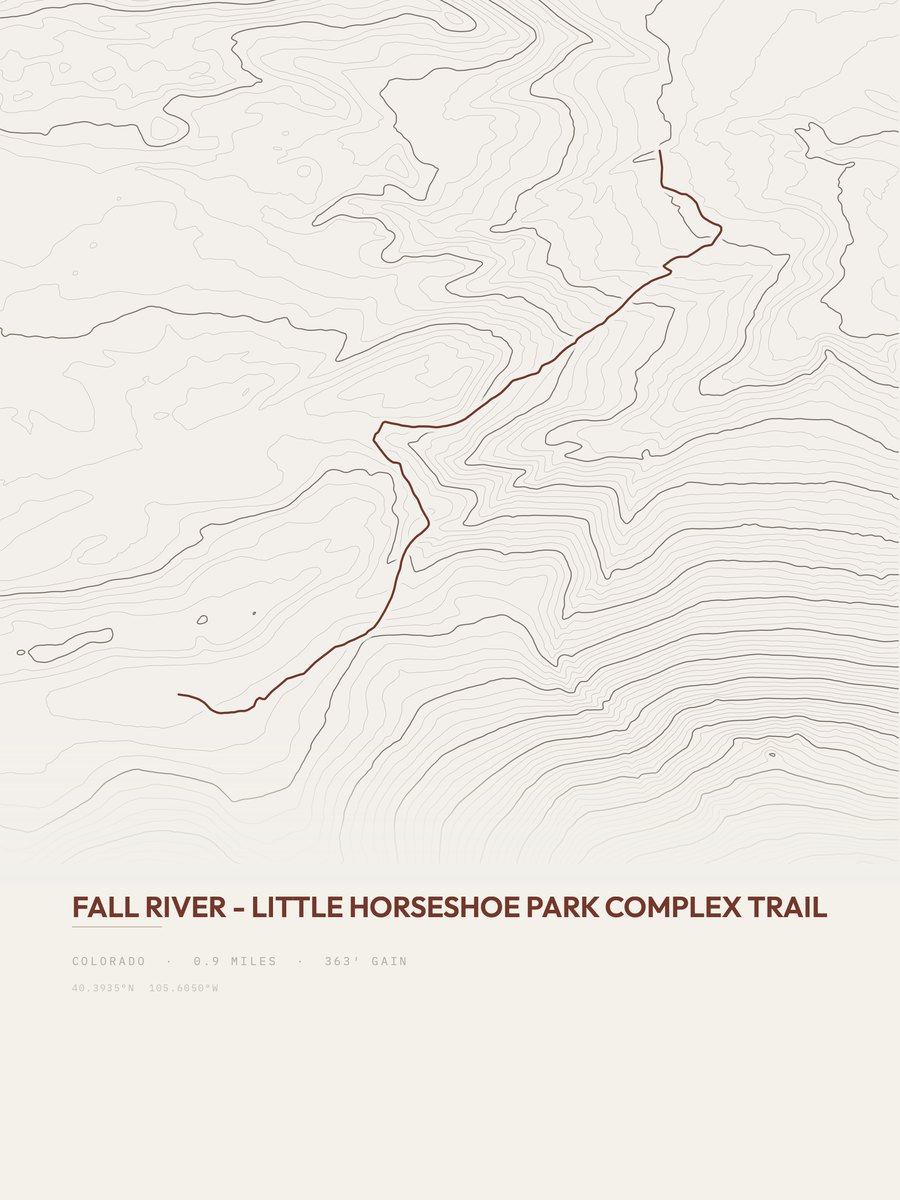 Fall River Topographic print
