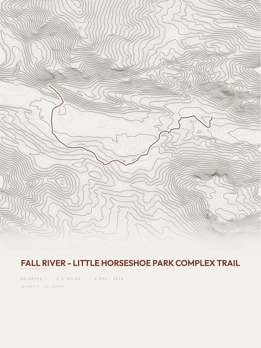 Fall River Topographic print