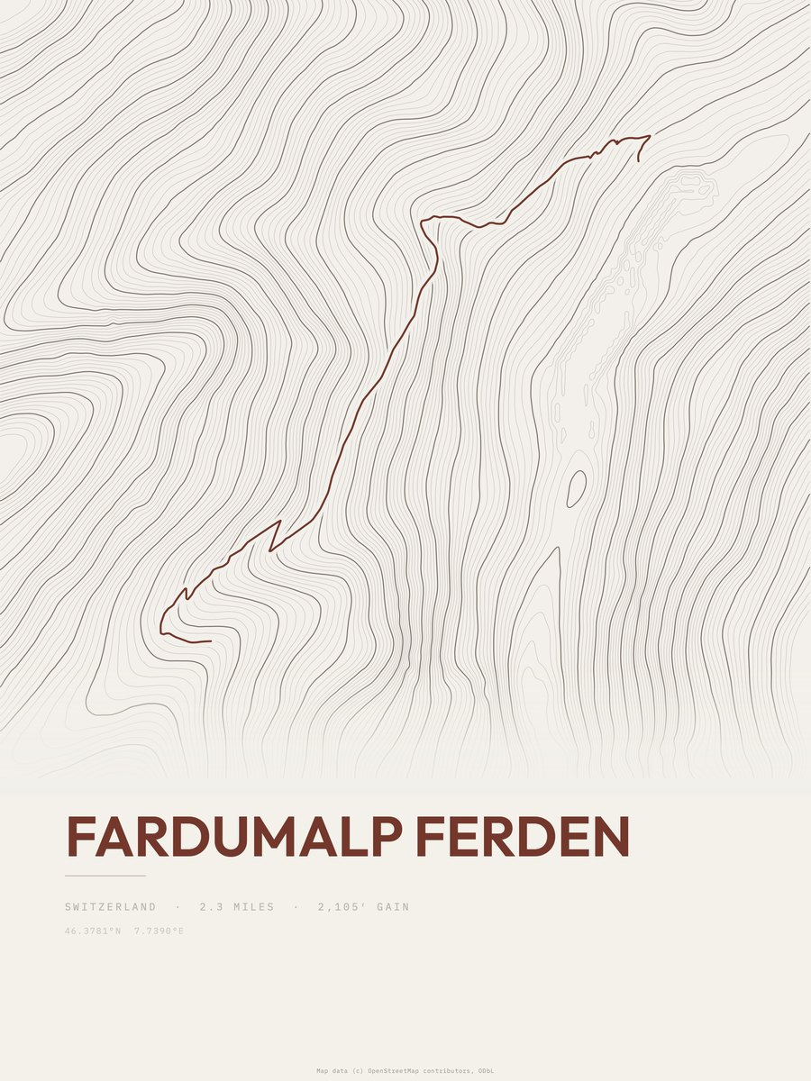 Fardumalp Ferden Topographic print