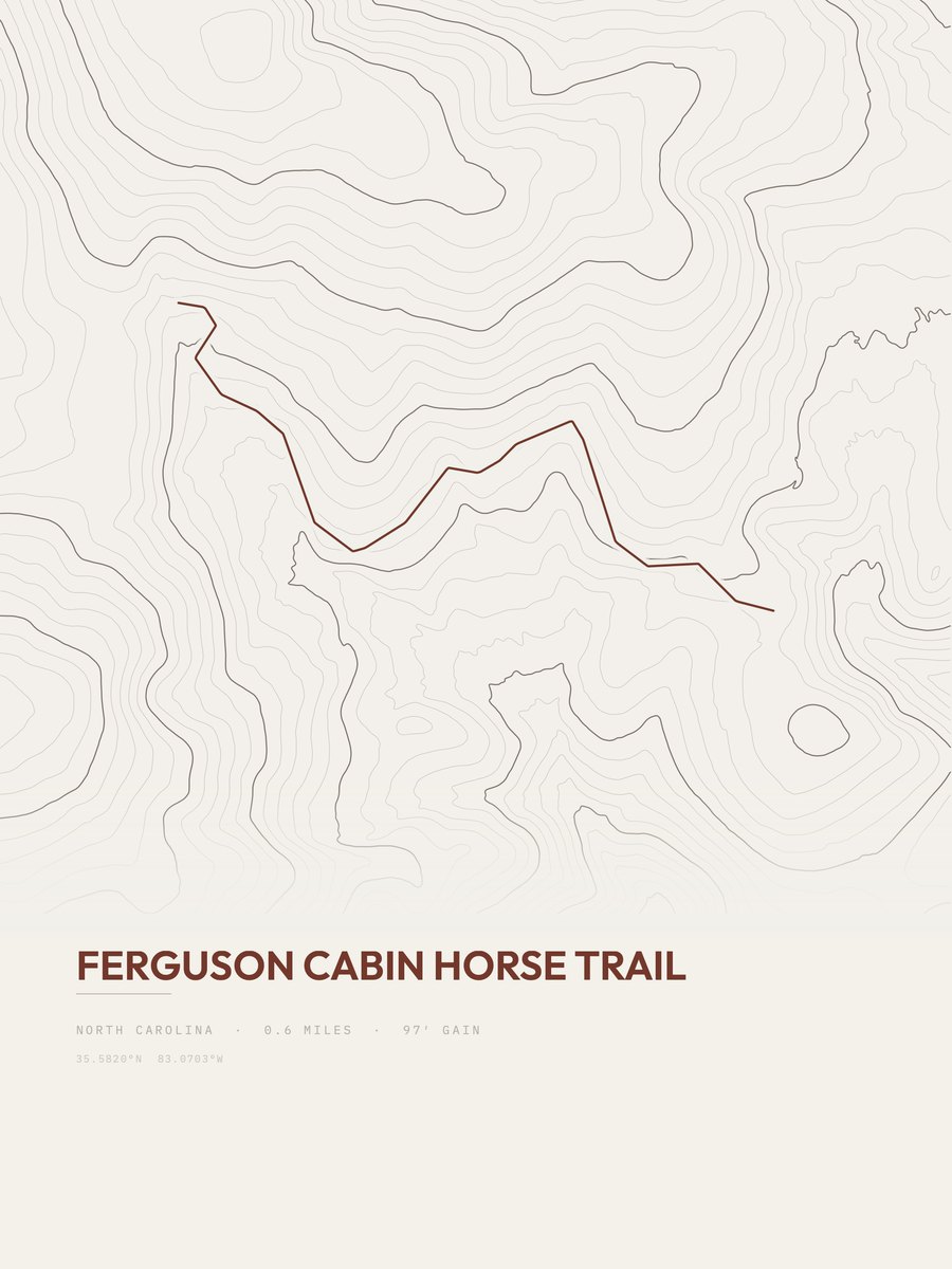 Ferguson Cabin Horse Trail Topographic print