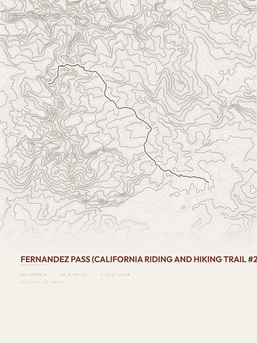 Fernandez Pass Topographic print