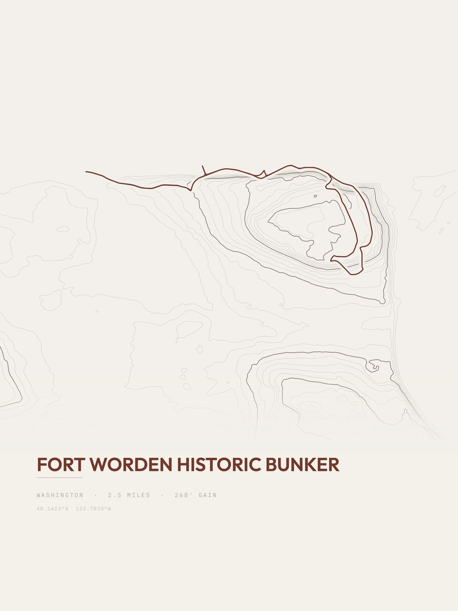 Fort Worden Historic Bunker Topographic print