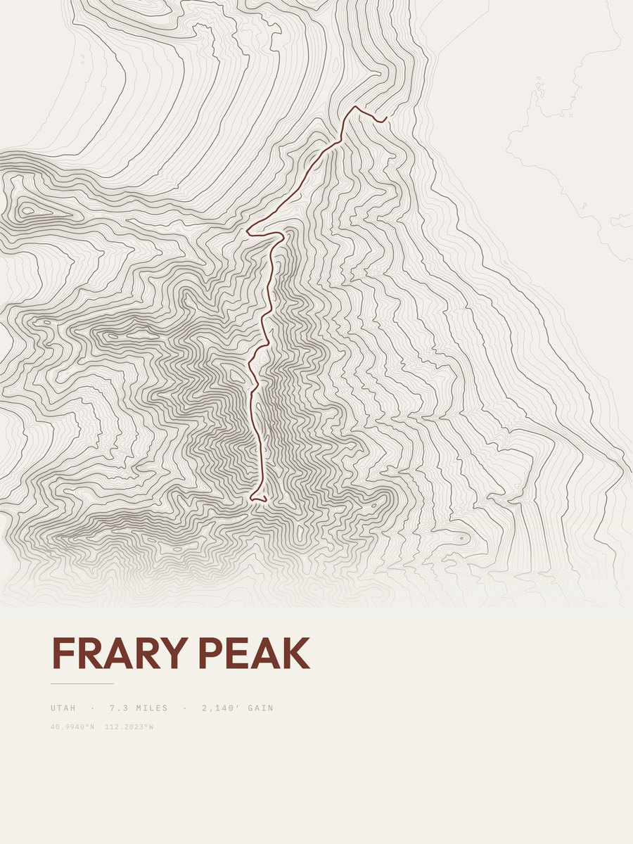 Frary Peak Topographic print