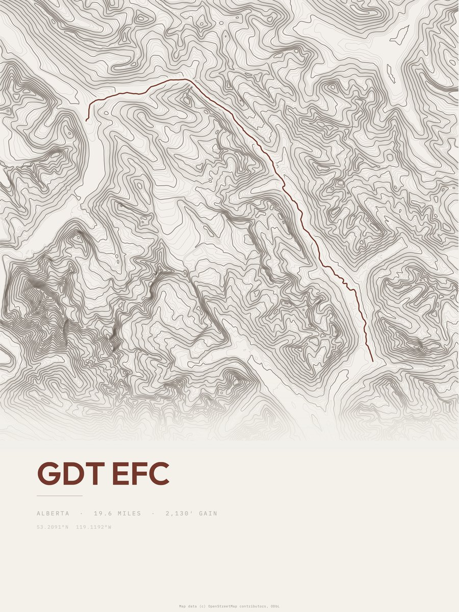 GDT efc topographic trail print