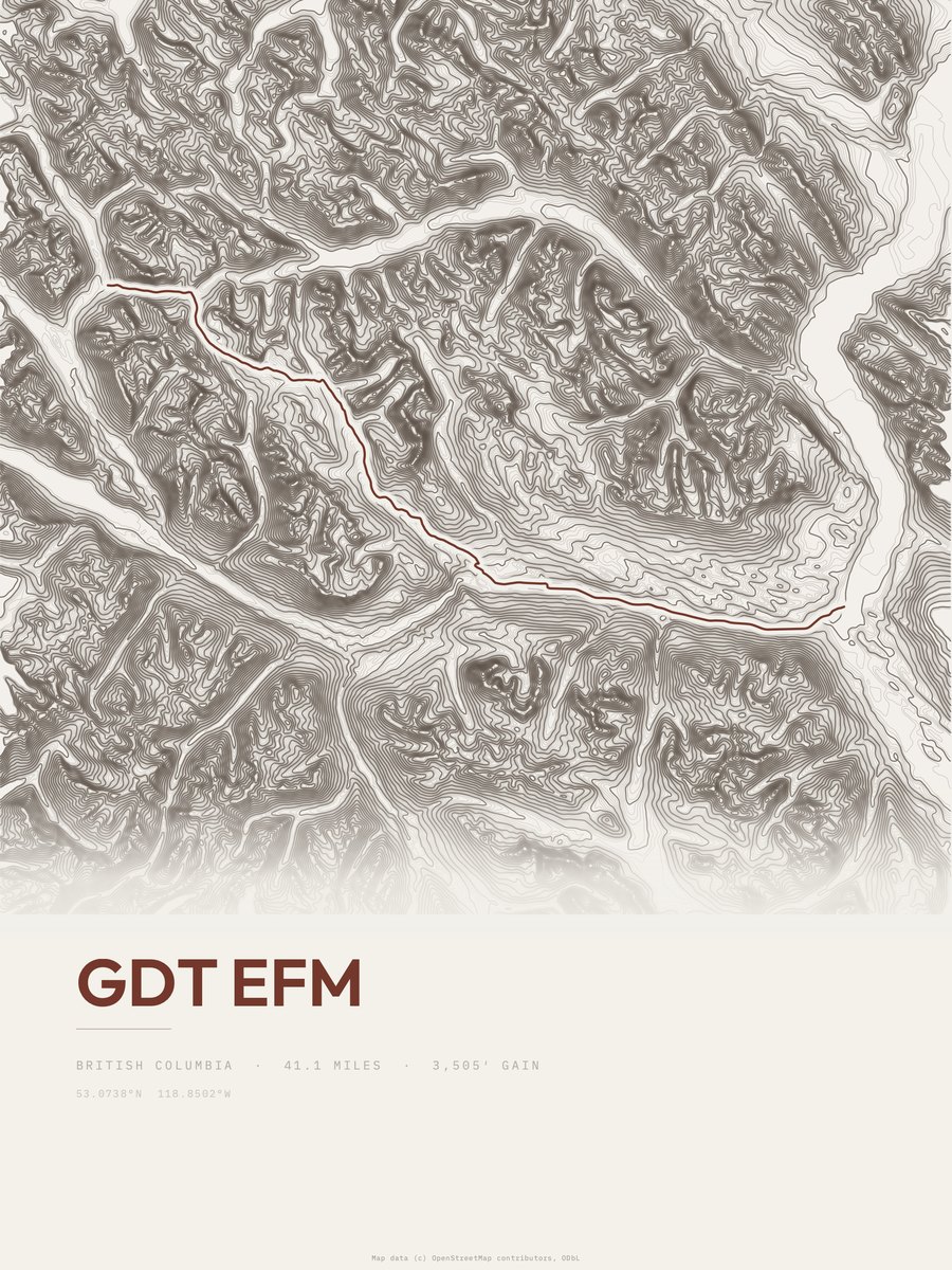 GDT efm Topographic print