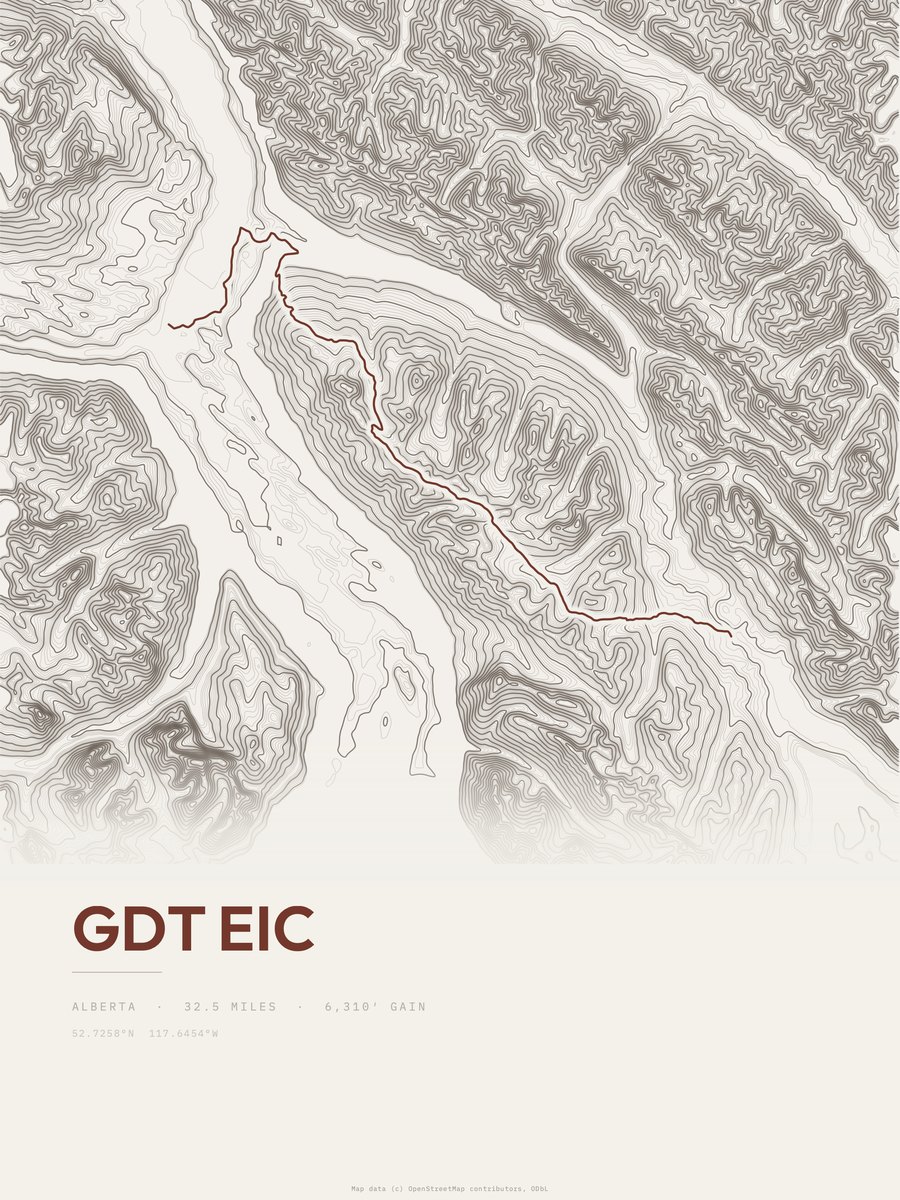 GDT eic topographic trail print