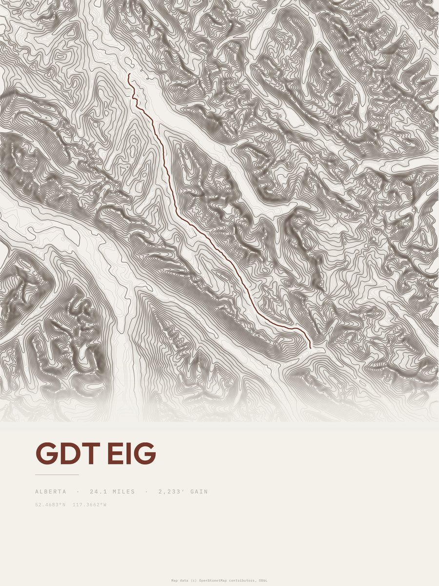 GDT eig topographic trail print