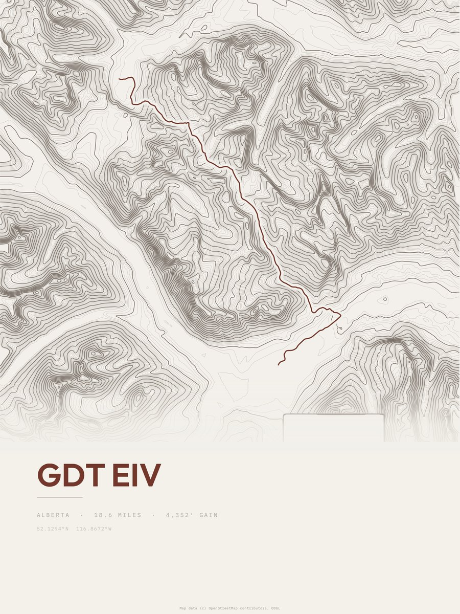 GDT eiv topographic trail print