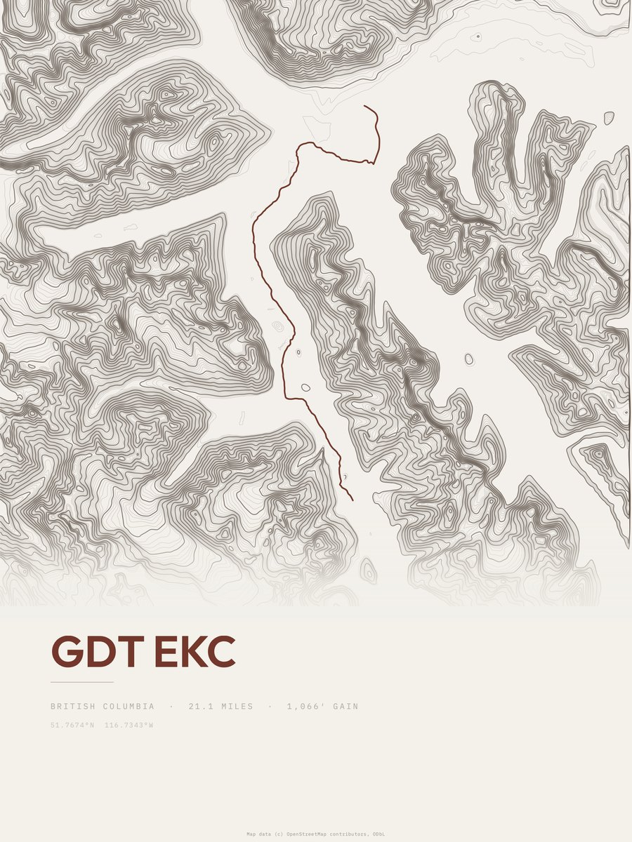 GDT ekc topographic trail print