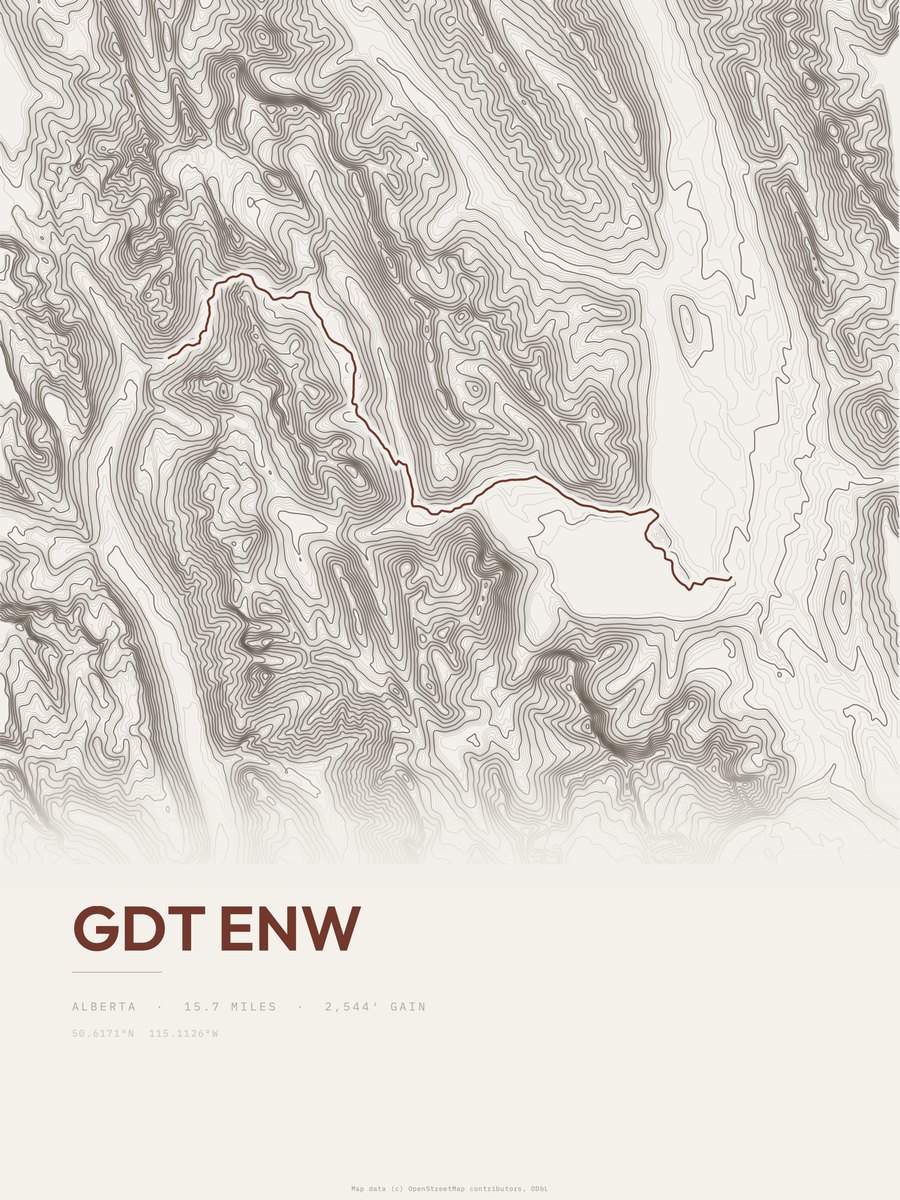 GDT enw Topographic print