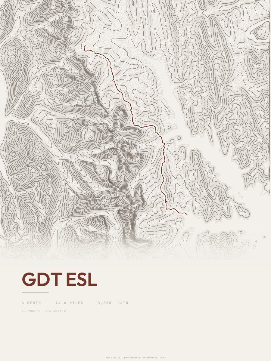 GDT esl Topographic print