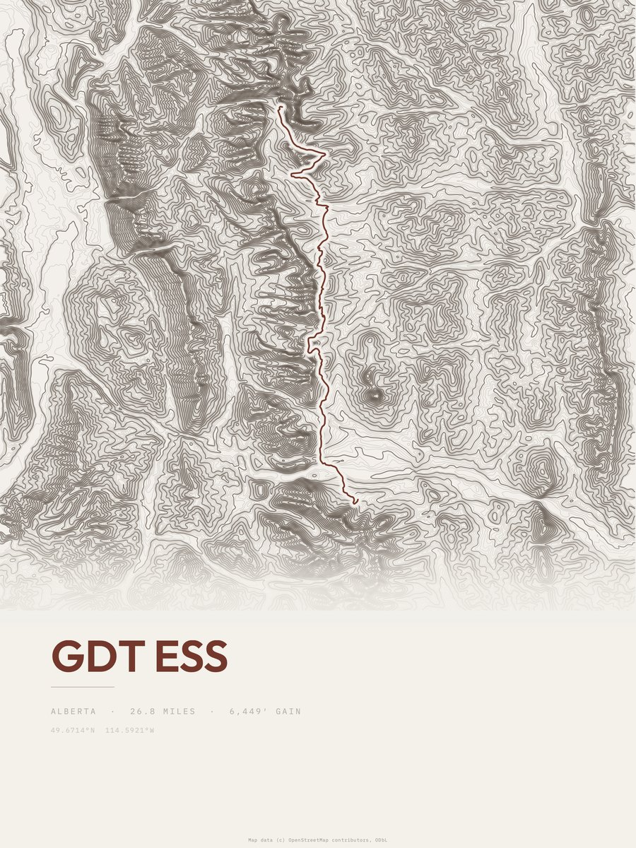 GDT ess topographic trail print