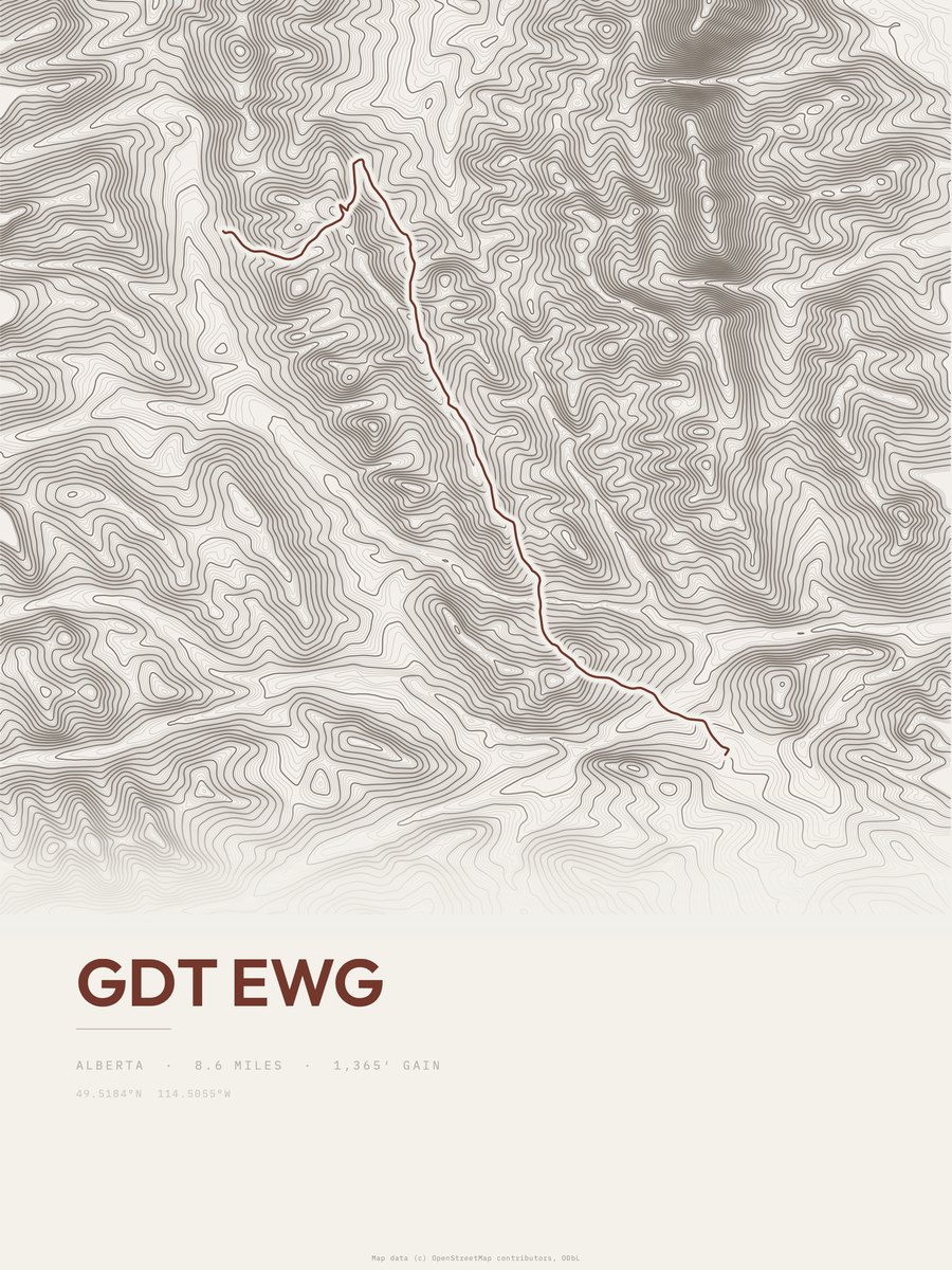 GDT ewg Topographic print