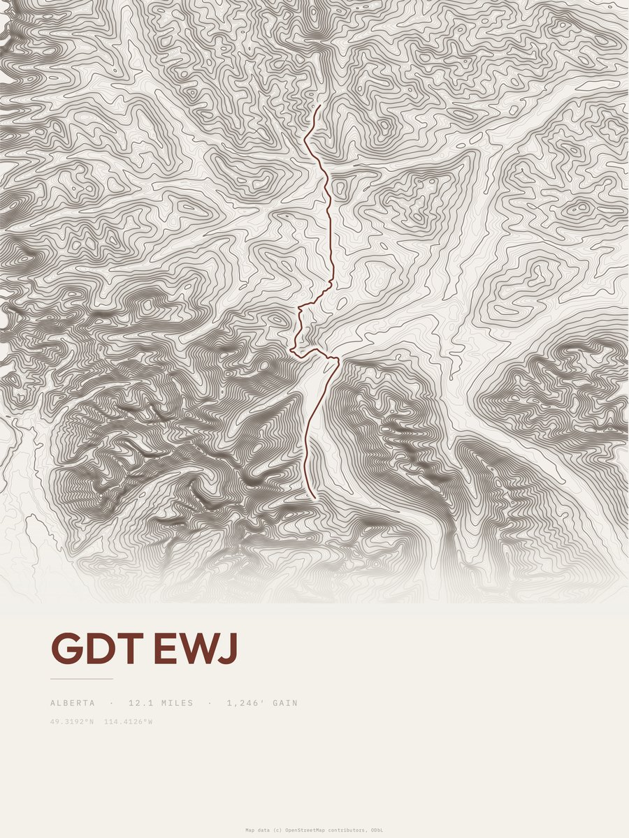 GDT ewj Topographic print