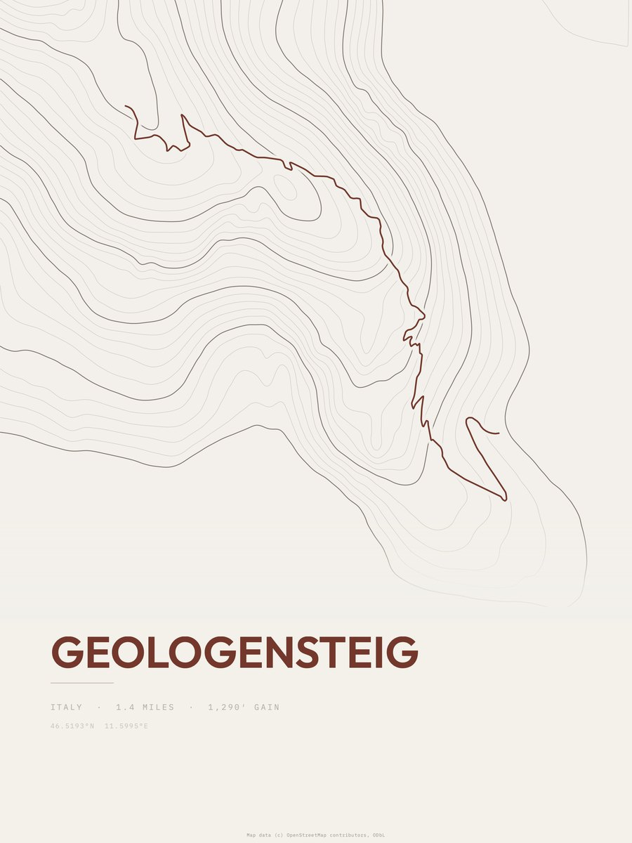 Geologensteig Topographic print