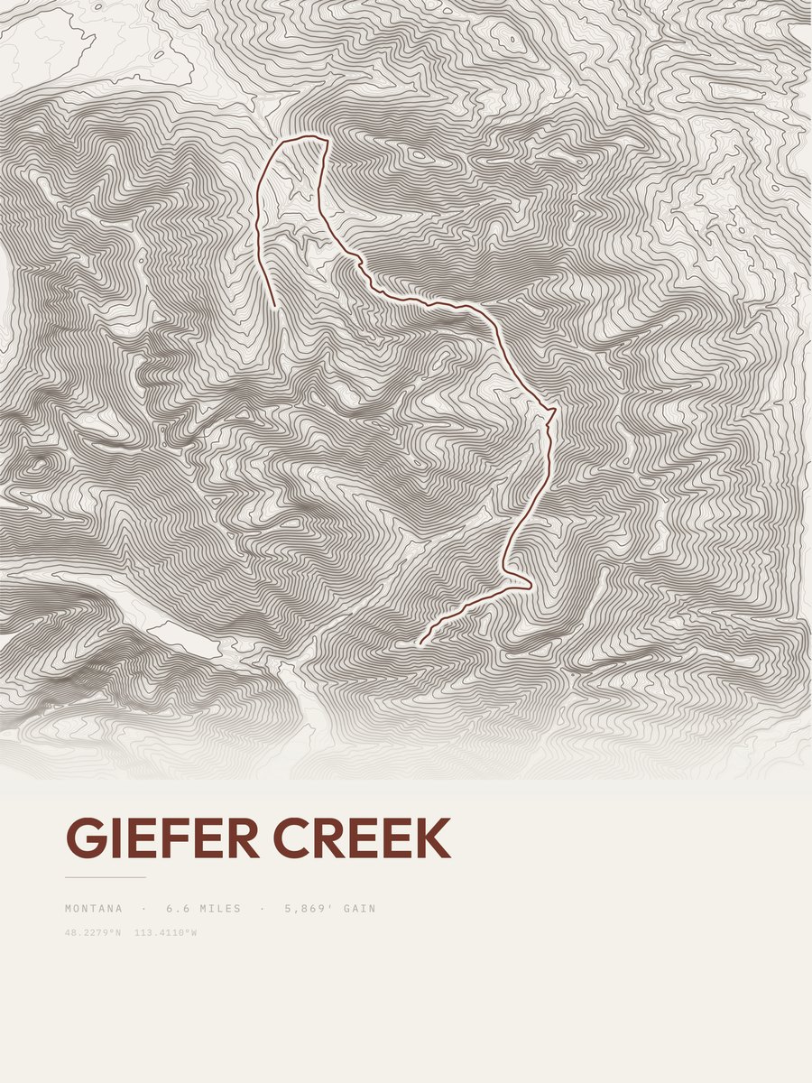 Giefer Creek Topographic print