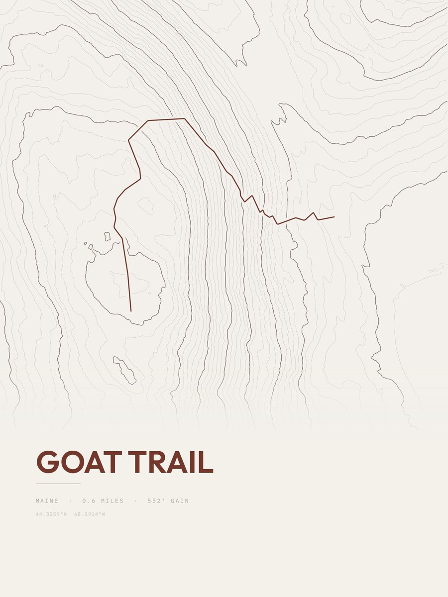 Goat Trail Topographic print