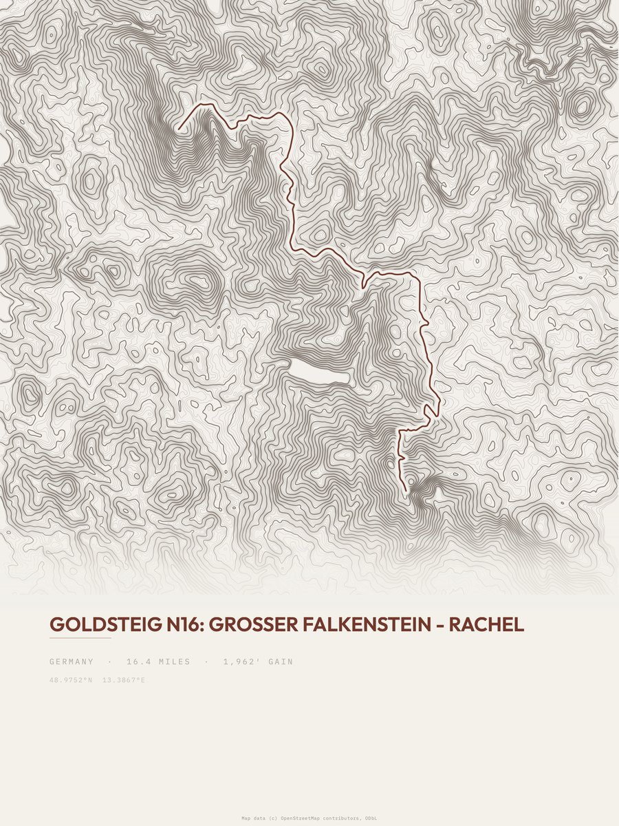 Goldsteig Topographic print