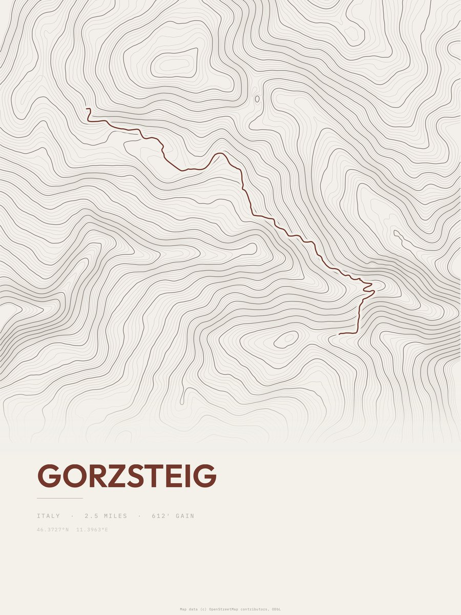 Gorzsteig Topographic print