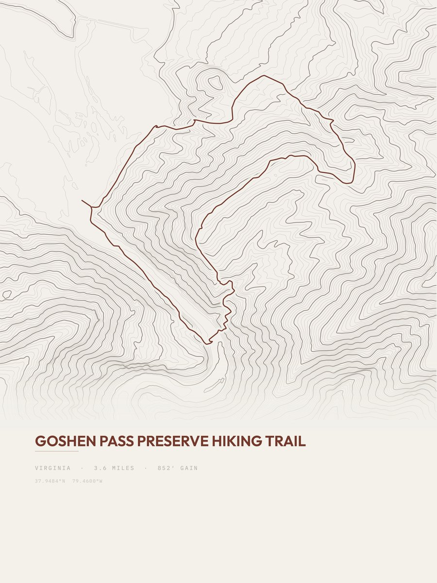 Goshen Pass Preserve Topographic print