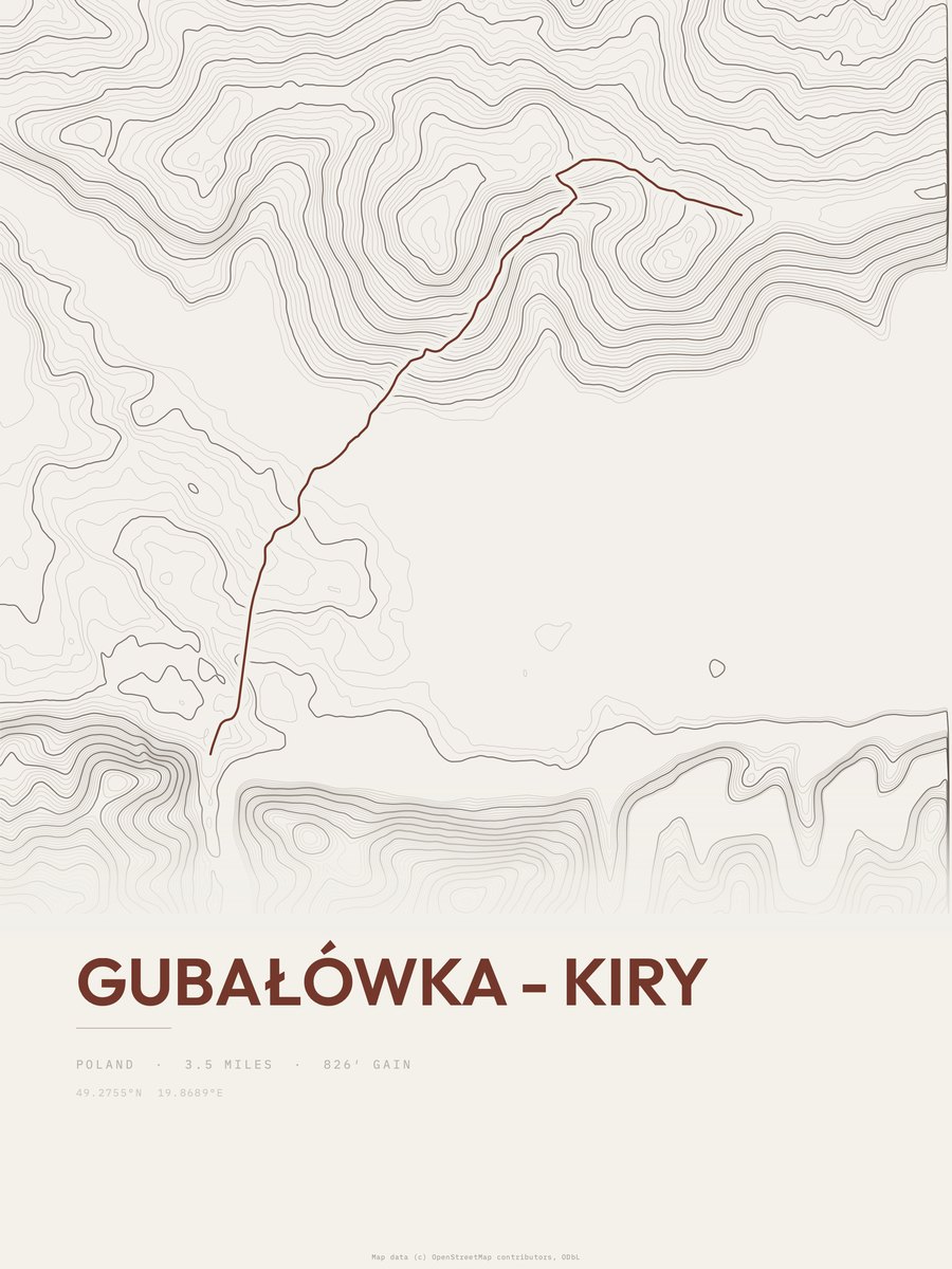 Gubałówka - Kiry Topographic print