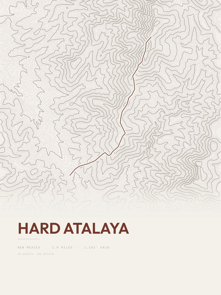 Hard Atalaya Topographic print