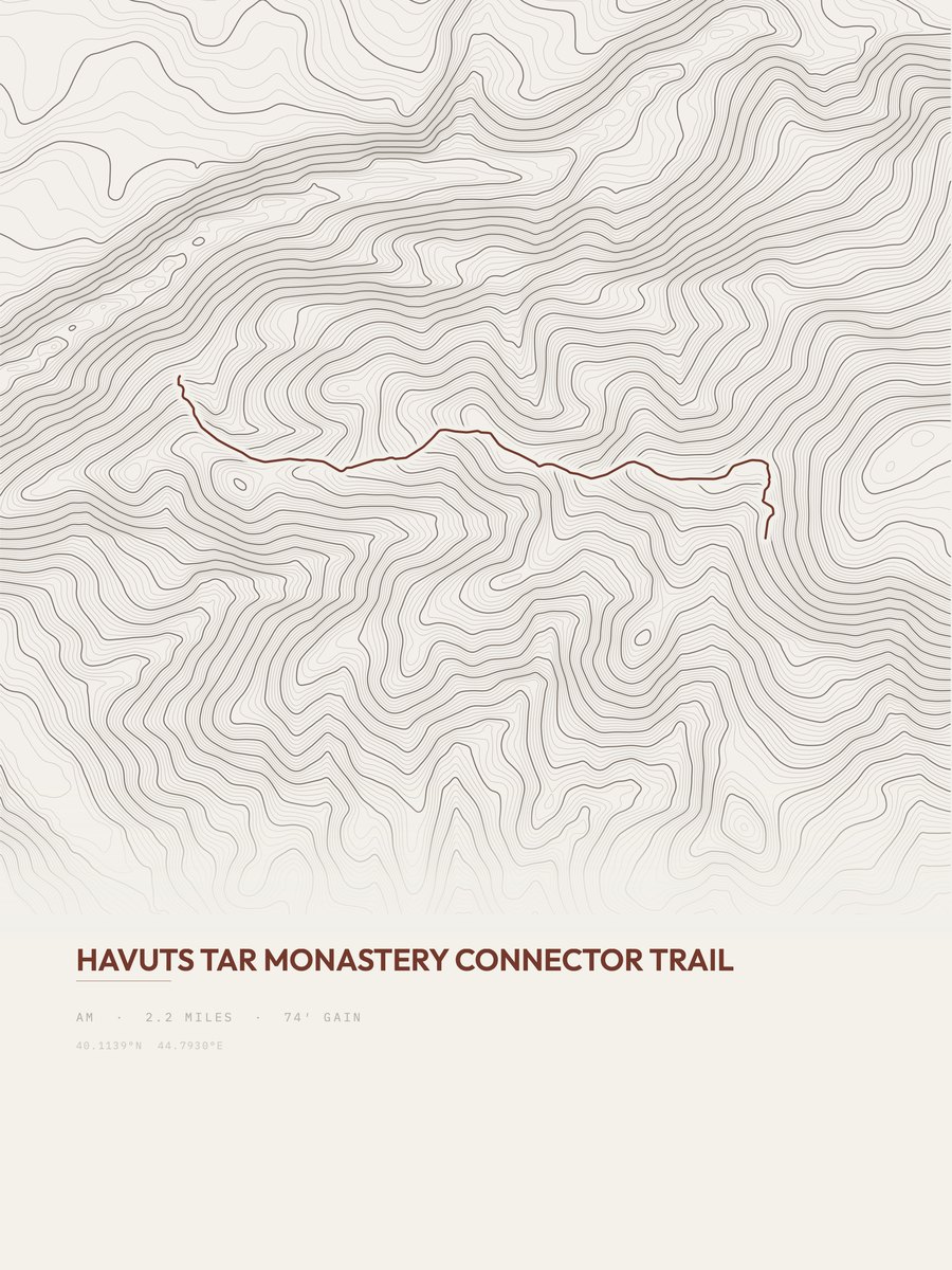 Havuts Tar Monastery Topographic print