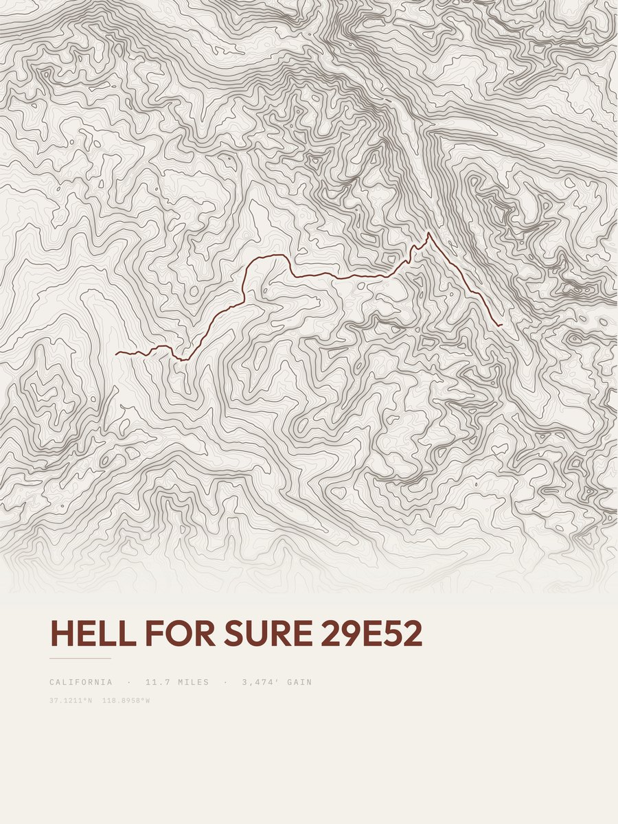 Hell for Sure Topographic print