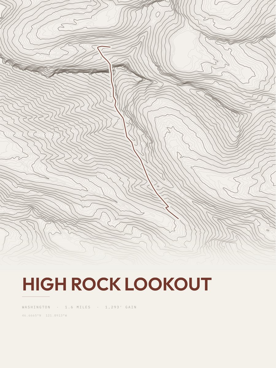 High Rock Lookout Topographic print
