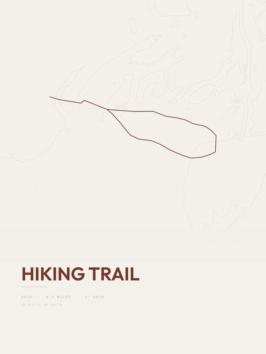 Hiking Trail Topographic print