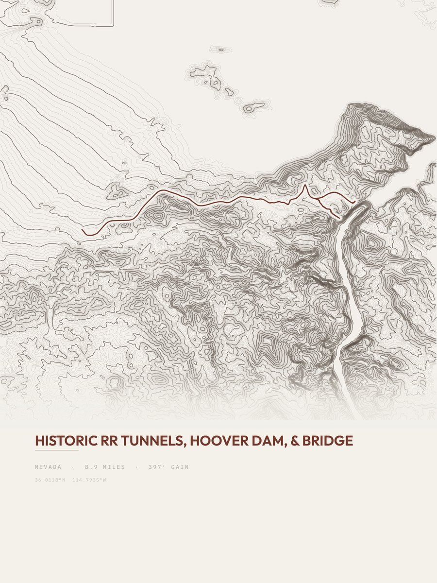 Historic RR Tunnels Topographic print