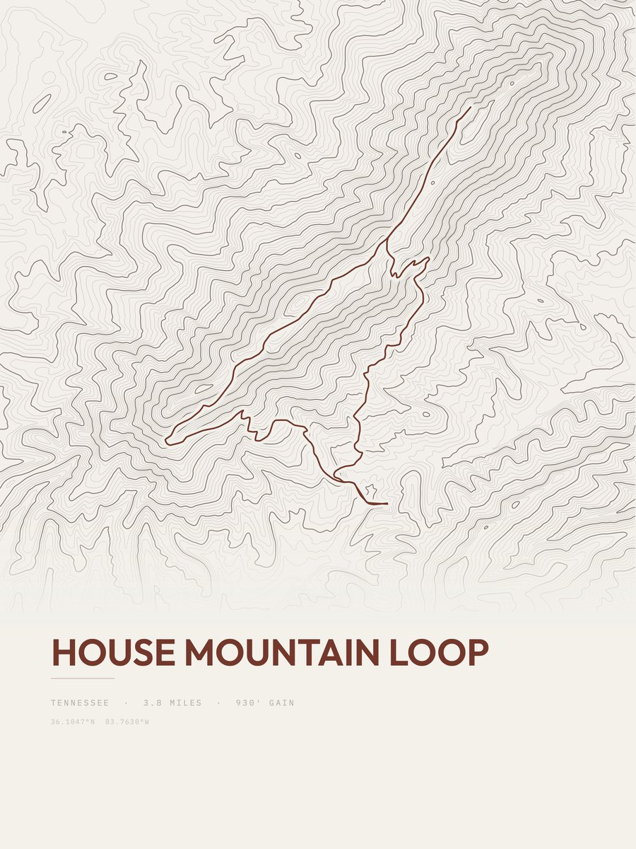 House Mountain Loop Topographic print