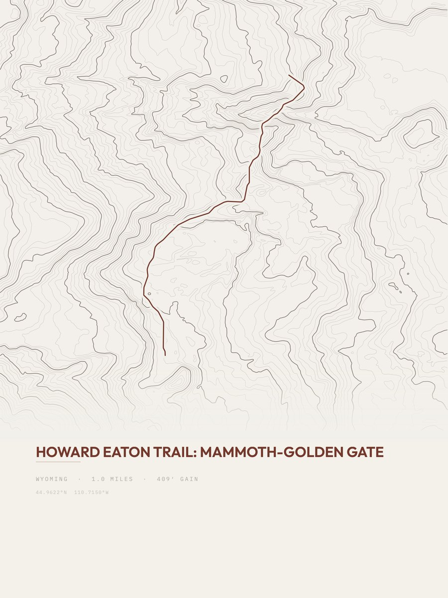 Howard Eaton Trail Topographic print