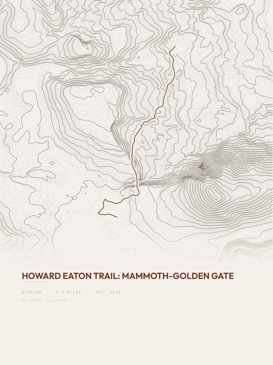Howard Eaton Trail Topographic print