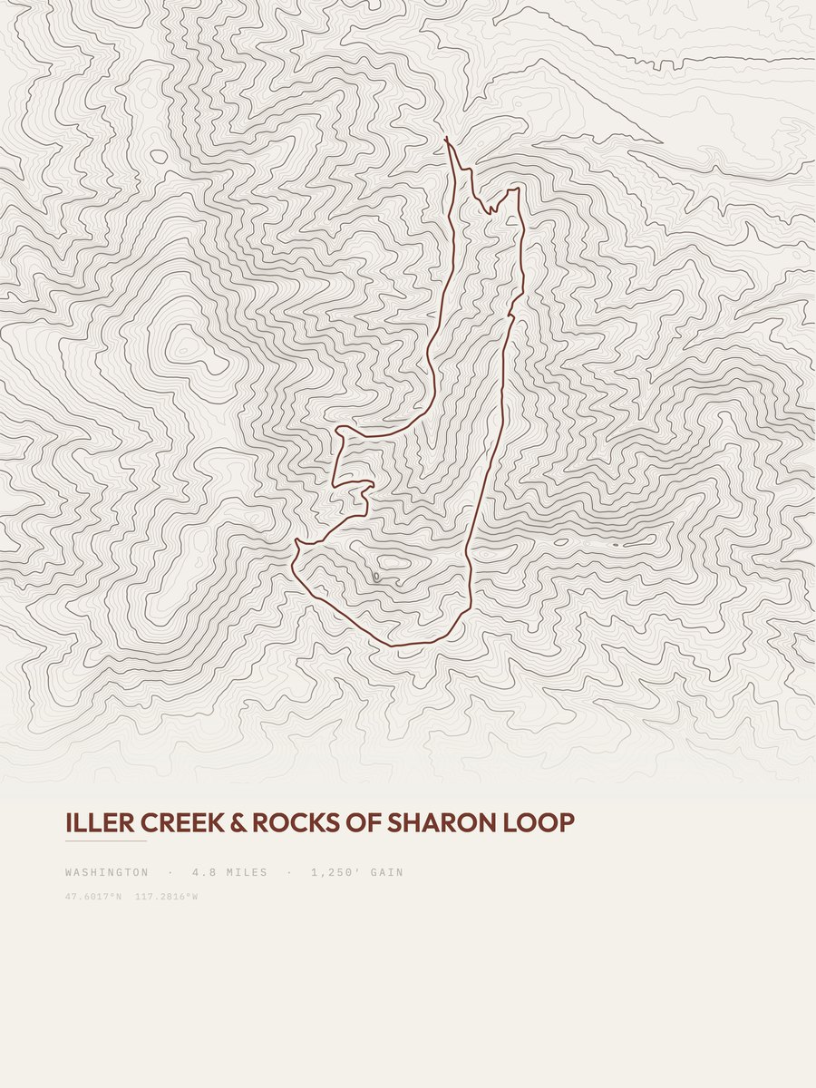 Iller Creek Topographic print