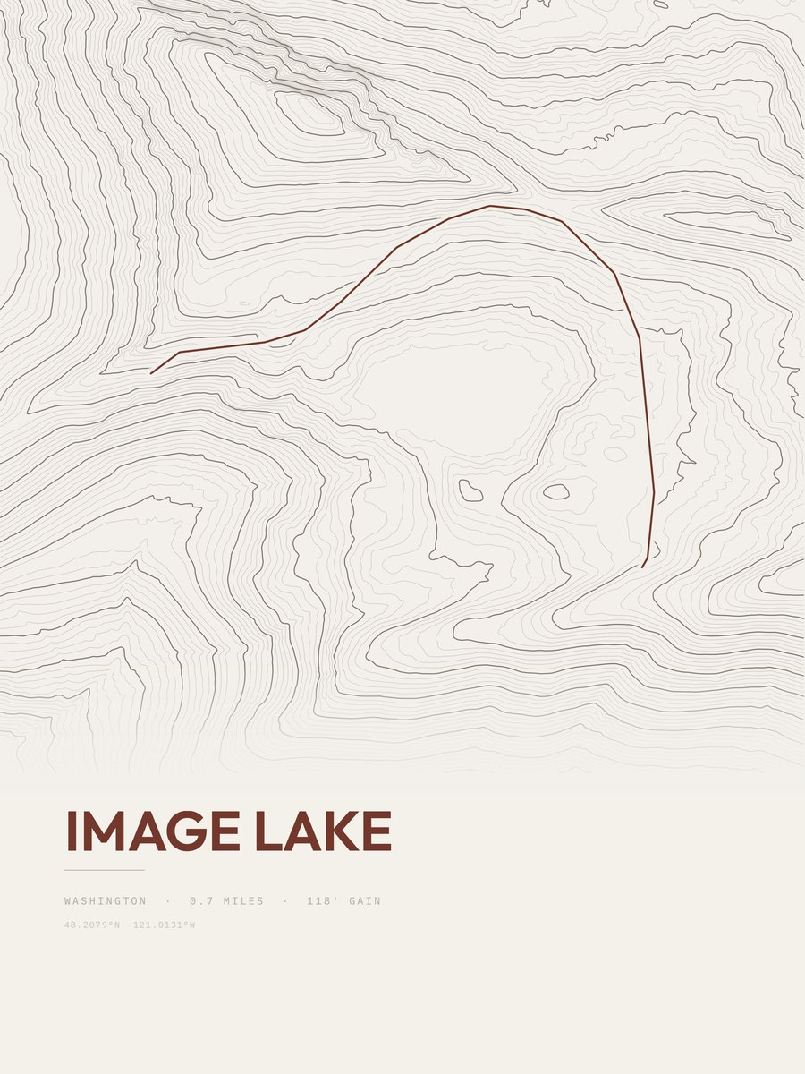 Image Lake Topographic print