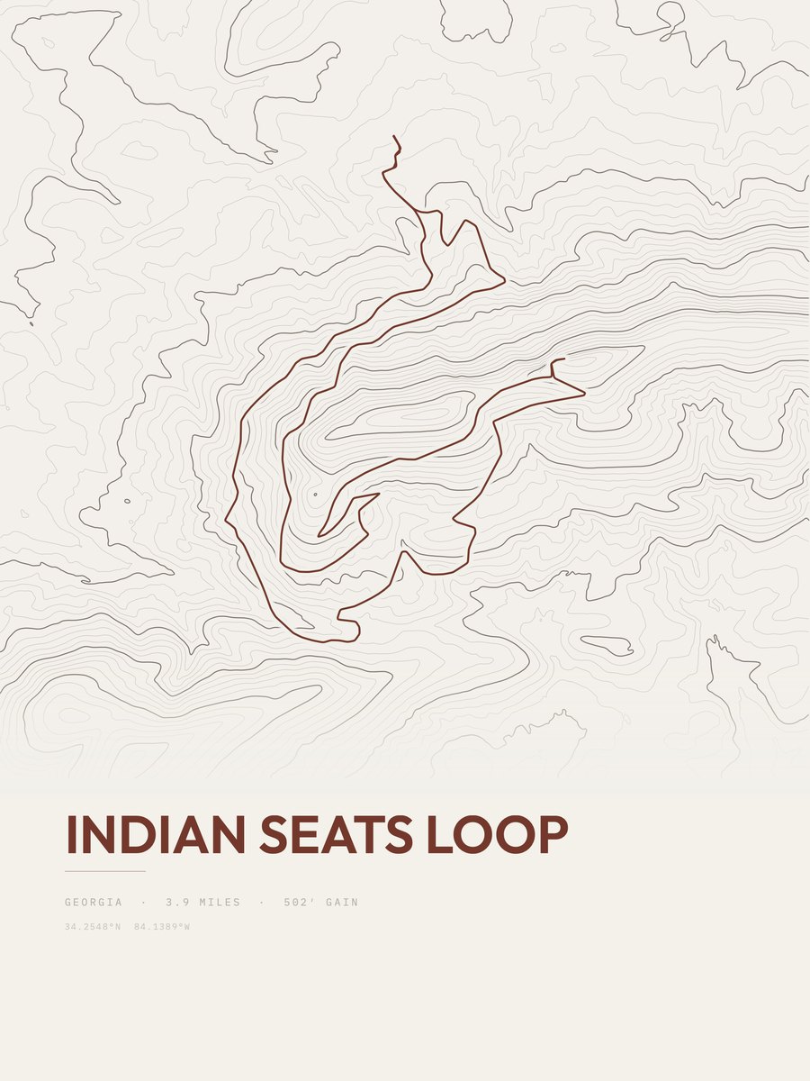 Indian Seats Loop Topographic print