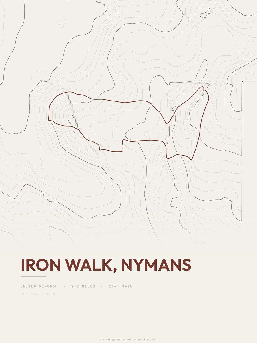 Iron Walk Topographic print
