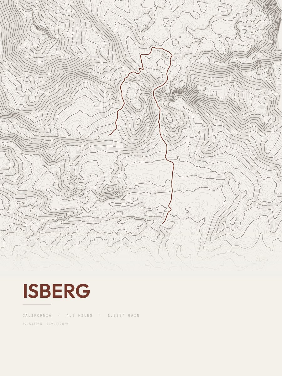 Isberg Topographic print