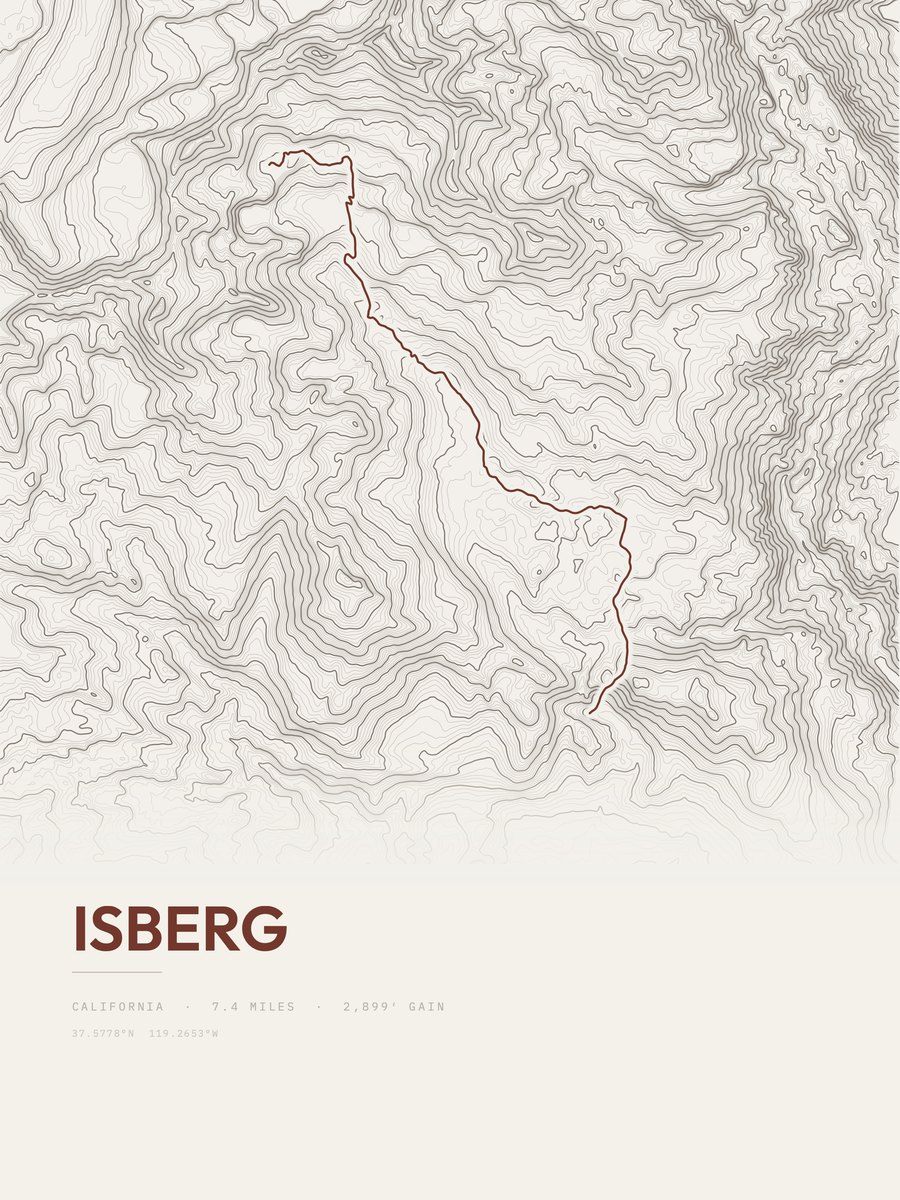 Isberg Topographic print