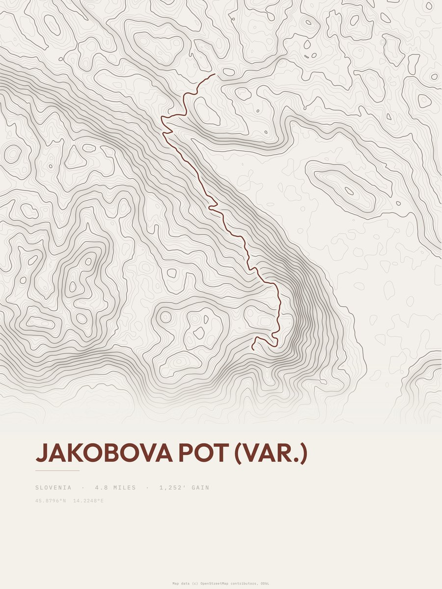 Jakobova pot (var.) Topographic print