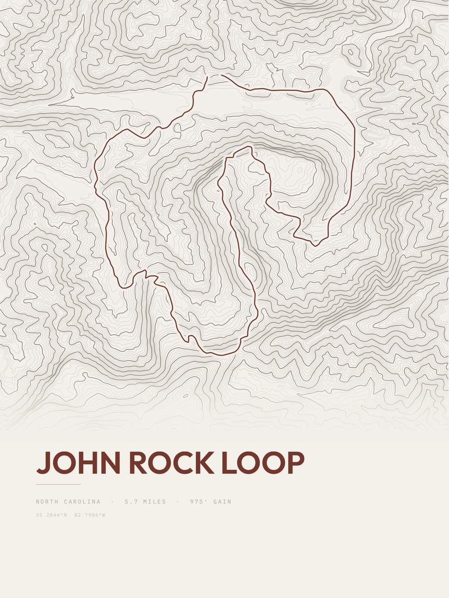 John Rock Loop Topographic print