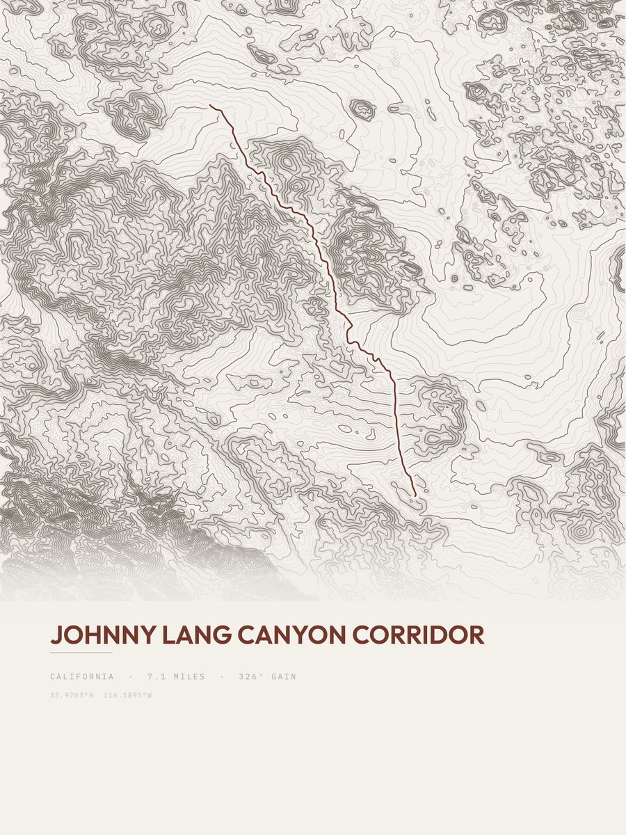 Johnny Lang Canyon Corridor Topographic print