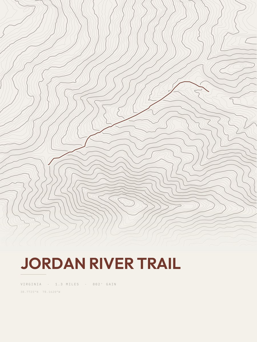 Jordan River Trail Topographic print