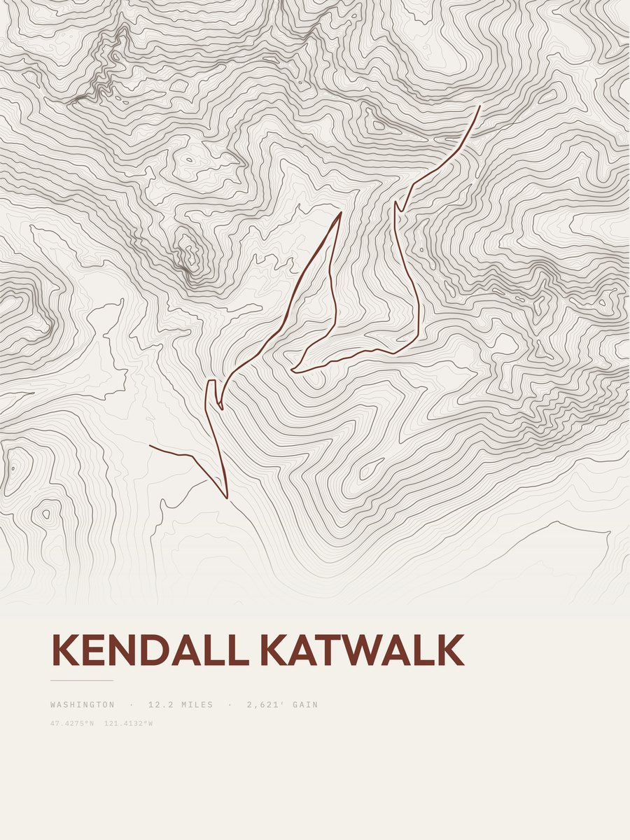Kendall Katwalk Topographic print