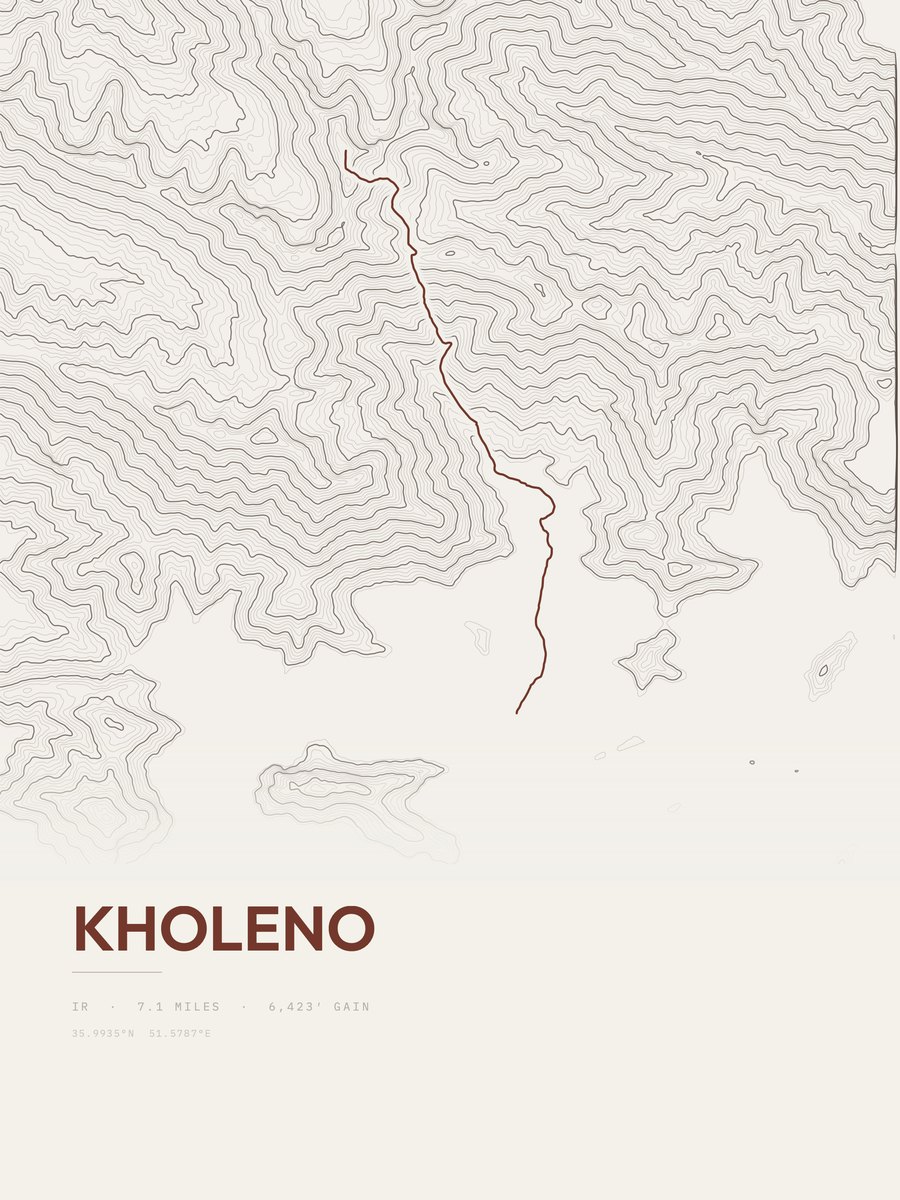Kholeno Topographic print