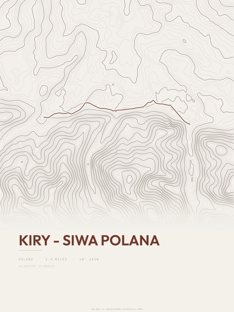 Kiry - Siwa Polana Topographic print