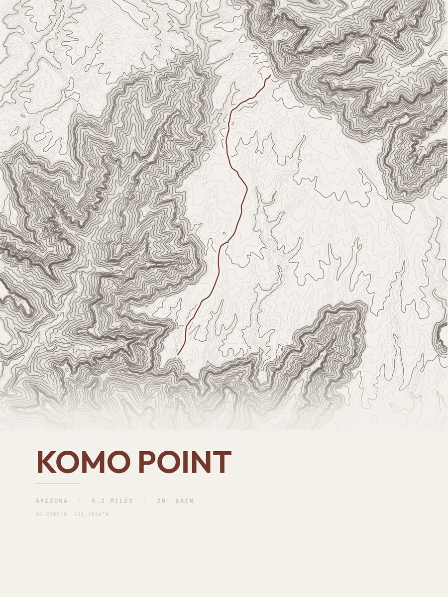 Komo Point Topographic print